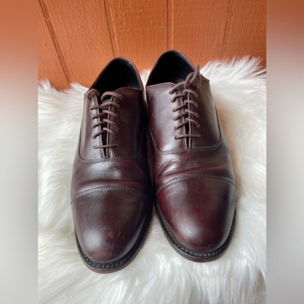 Men s Whole Cut Burgundy Leather Shoes Handcrafted by Thursday Sz US 9.5